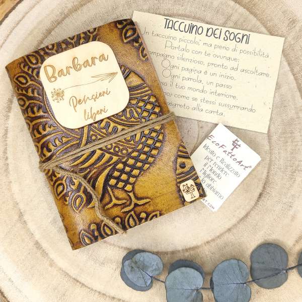 Taccuino con carta artigianale  b Taccuino dei Sogni 08  b